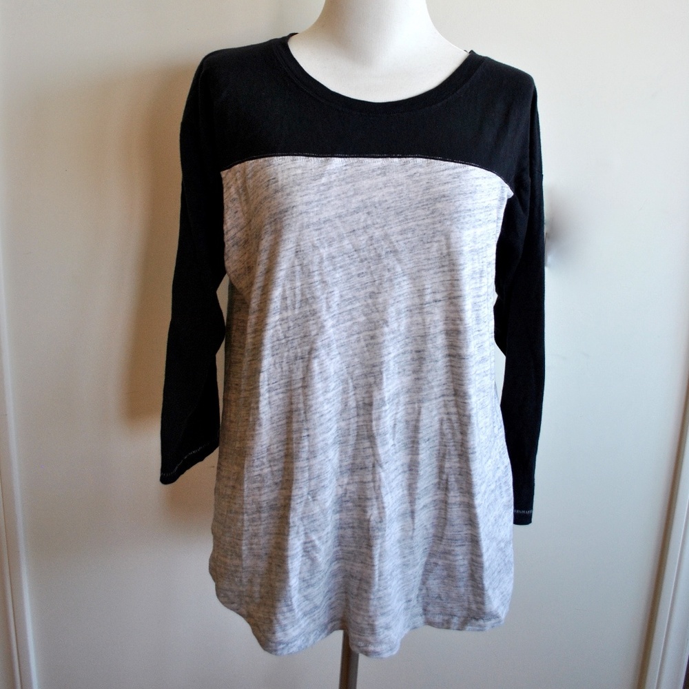 J. Crew 3/4 Sleeve Color-block Tee Shirt